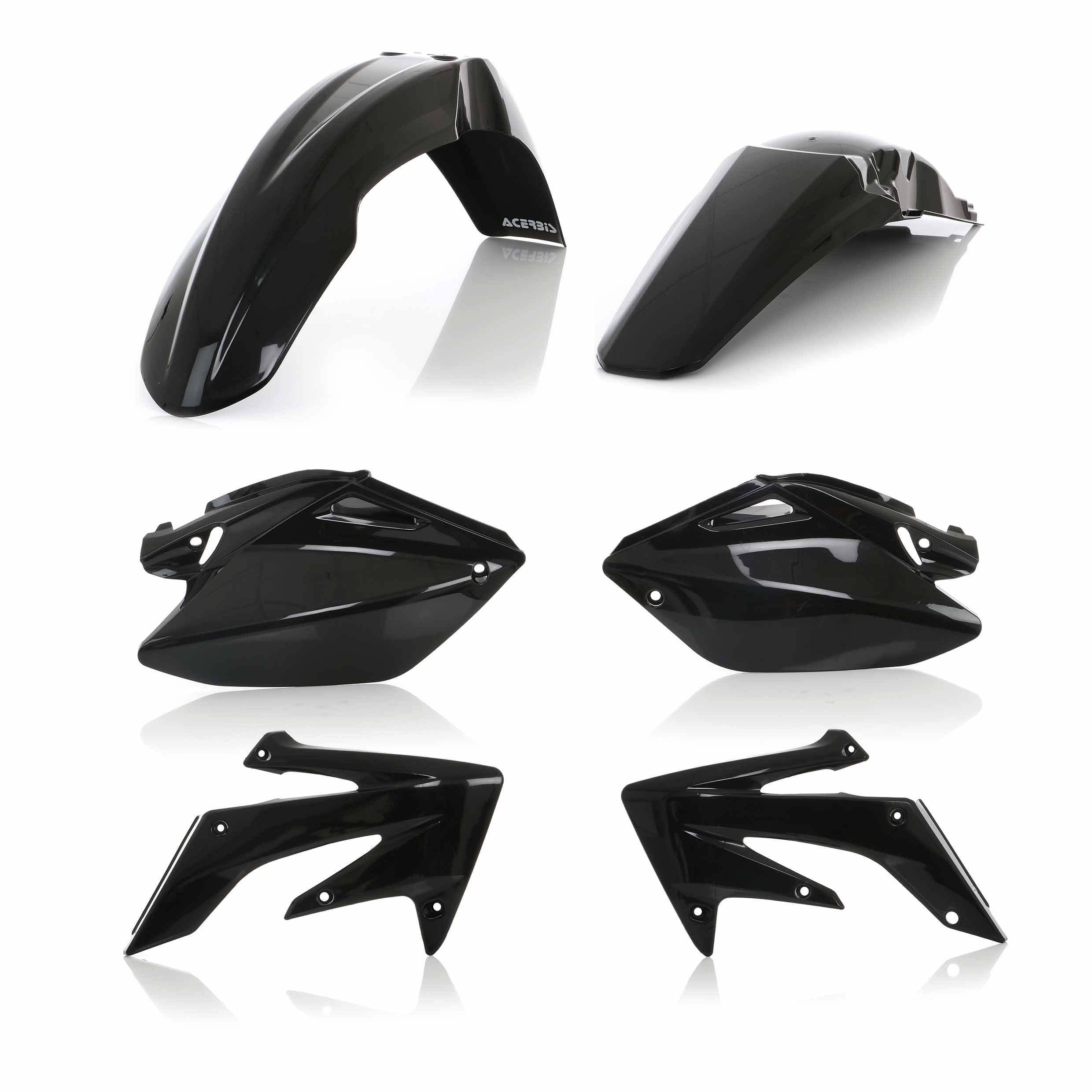 Acerbis Plastik Kit passend für Honda schwarz / 4tlg.
