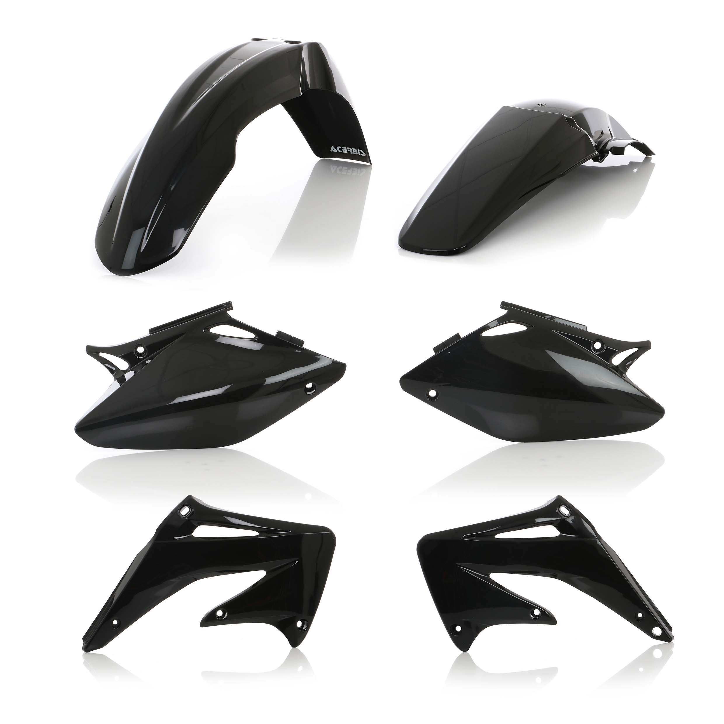Acerbis Plastik Kit passend für Honda schwarz / 4tlg.