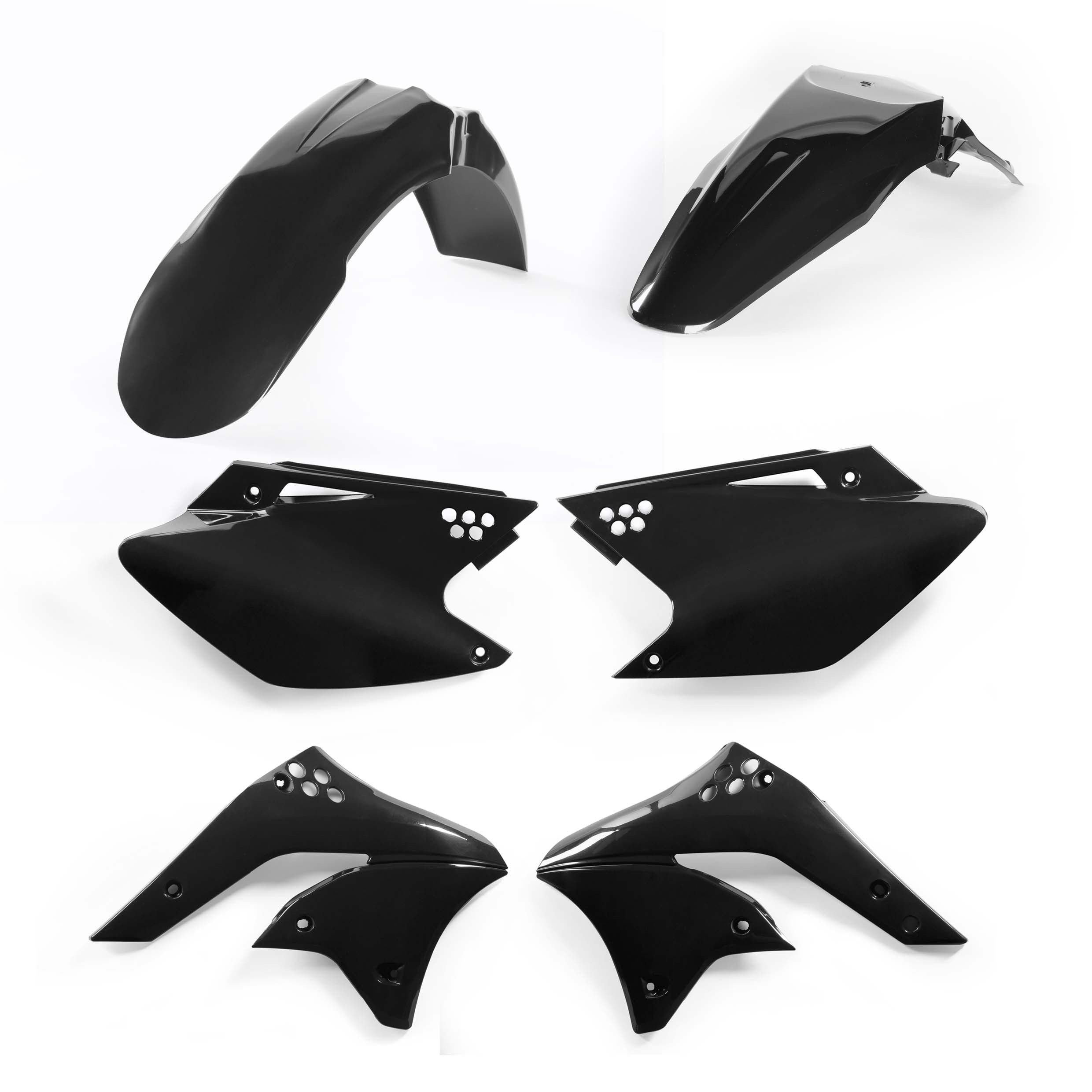 Acerbis Plastik Kit passend für Kawasaki schwarz / 4tlg.