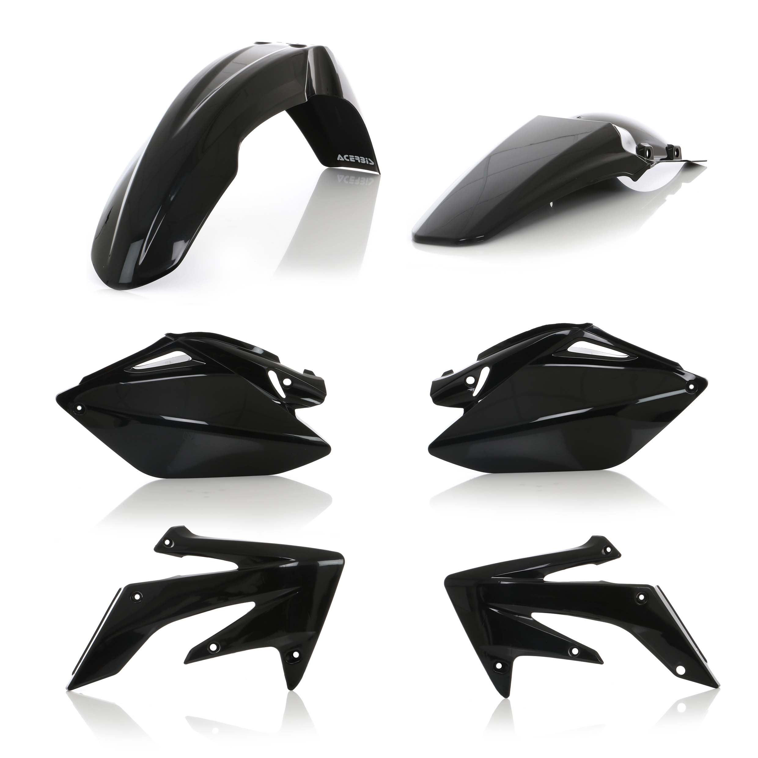 Acerbis Plastik Kit passend für Honda schwarz / 4tlg.