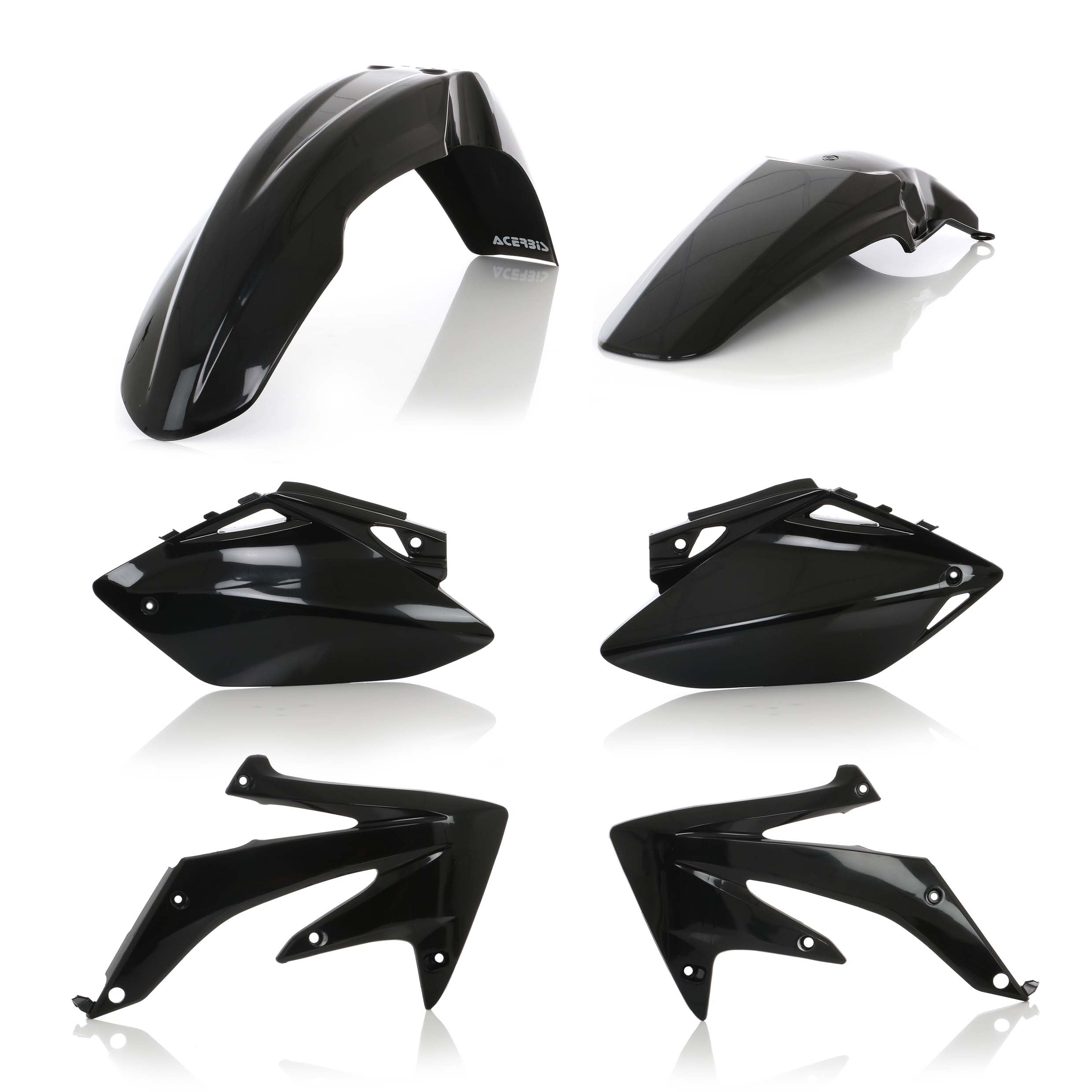 Acerbis Plastik Kit passend für Honda schwarz / 4tlg.