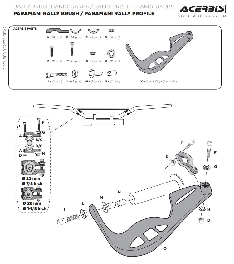 Acerbis Ersatzschalen Rally Profile ( Handprotektoren)