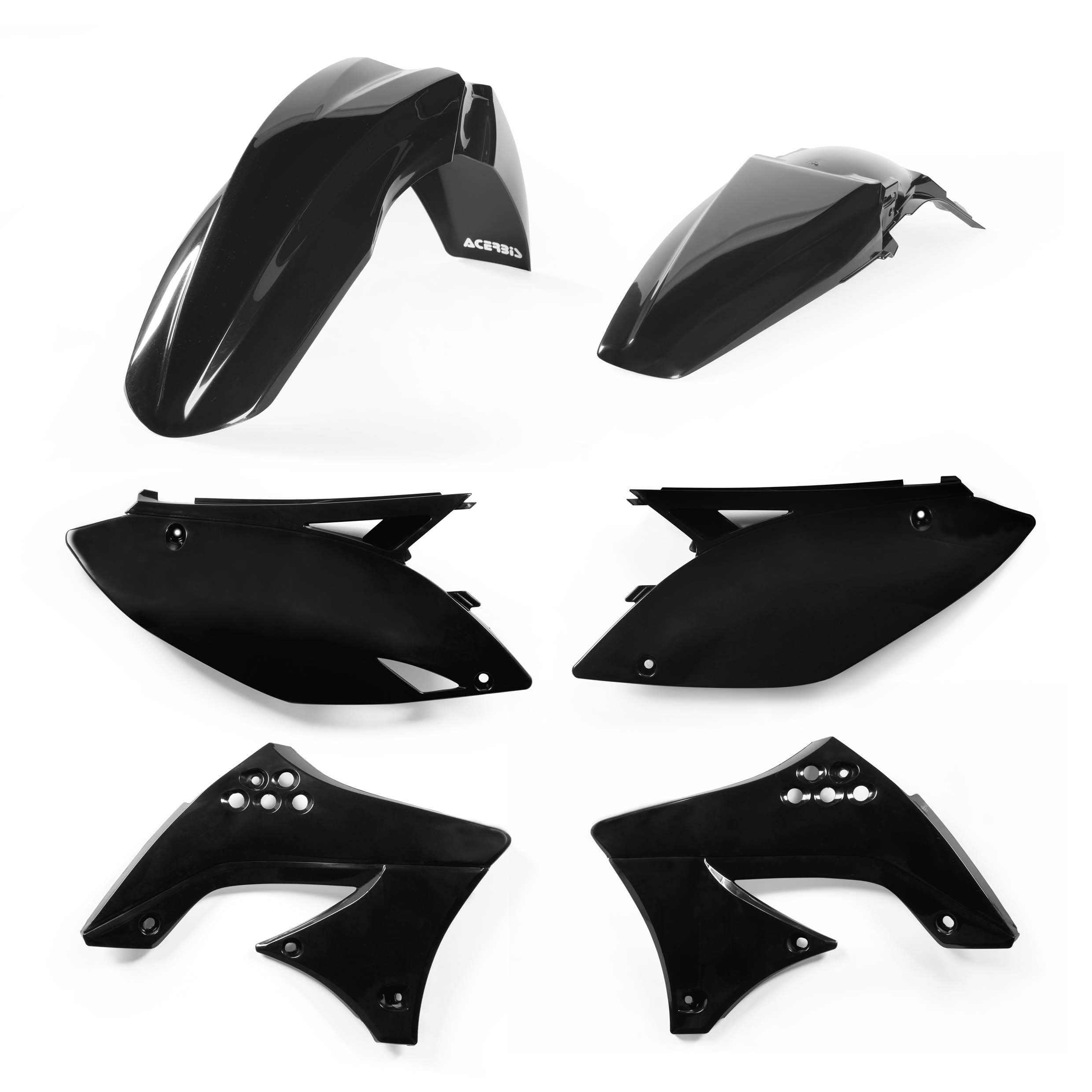 Acerbis Plastik Kit passend für Kawasaki schwarz / 4tlg.