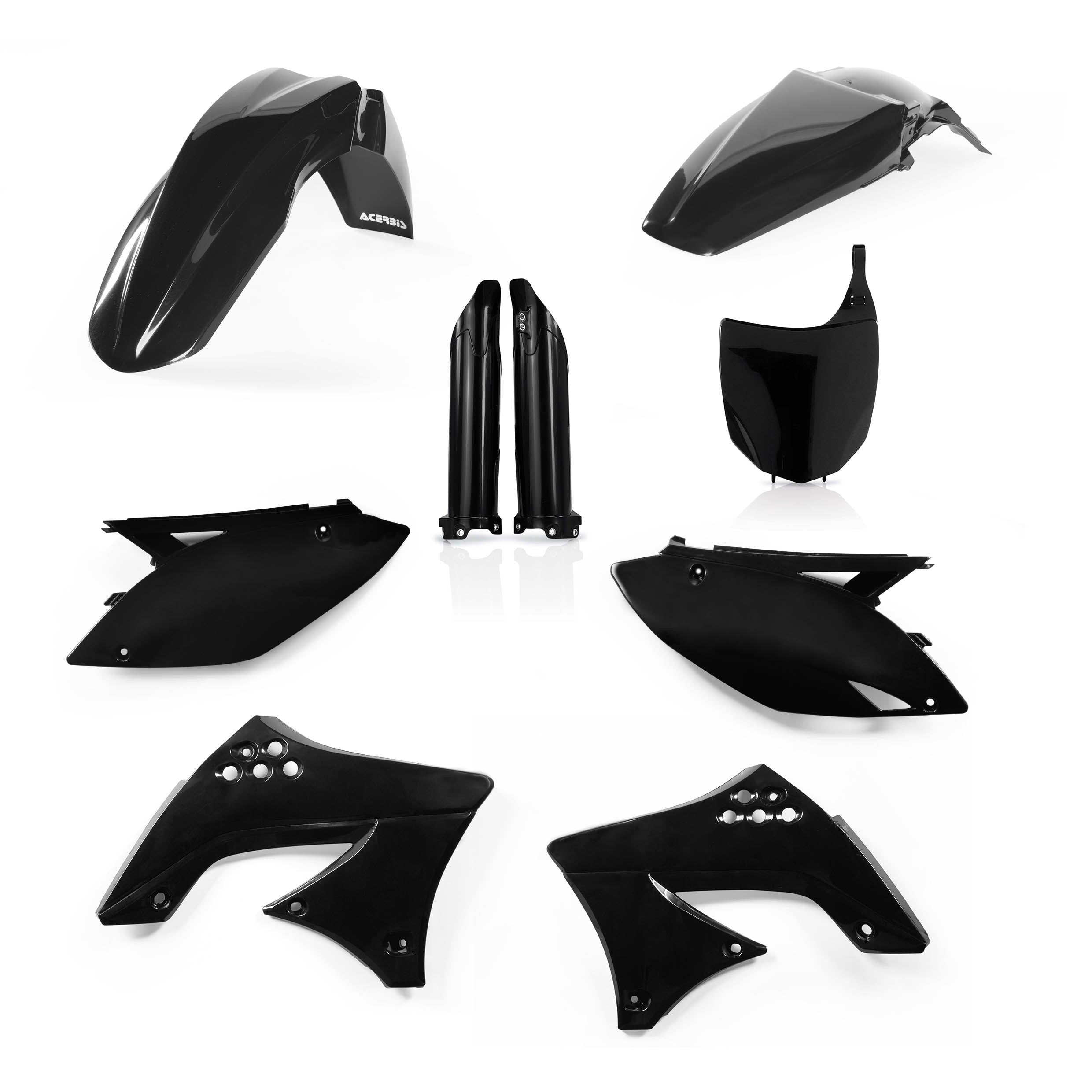 Acerbis Plastik Full Kit passend für Kawasaki schwarz / 6tlg.
