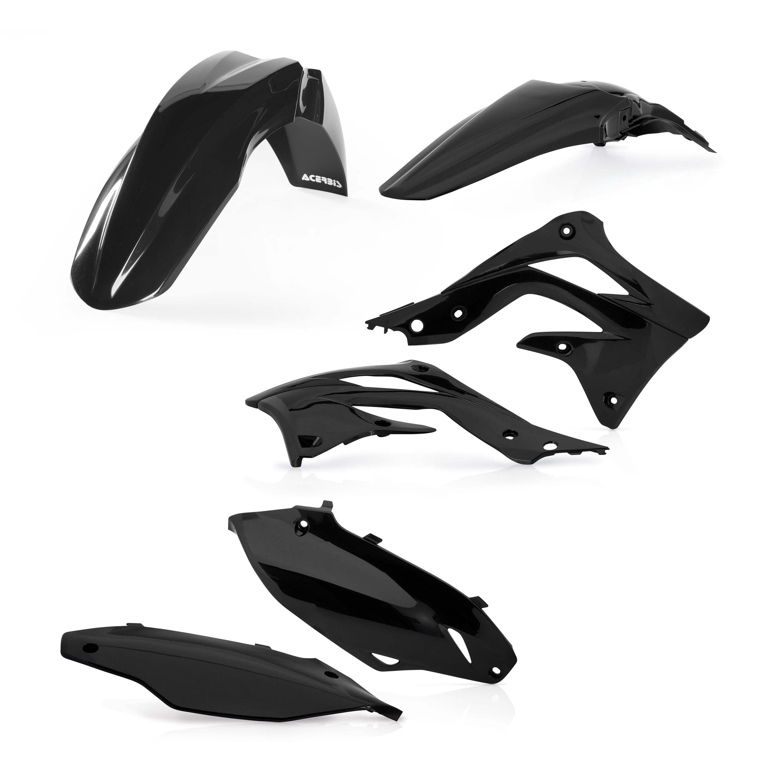 Acerbis Plastik Kit passend für Kawasaki schwarz / 4tlg.