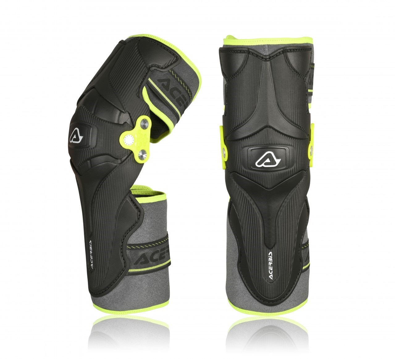 Acerbis Knieprotektor X-Strong schwarz-gelb-fluo