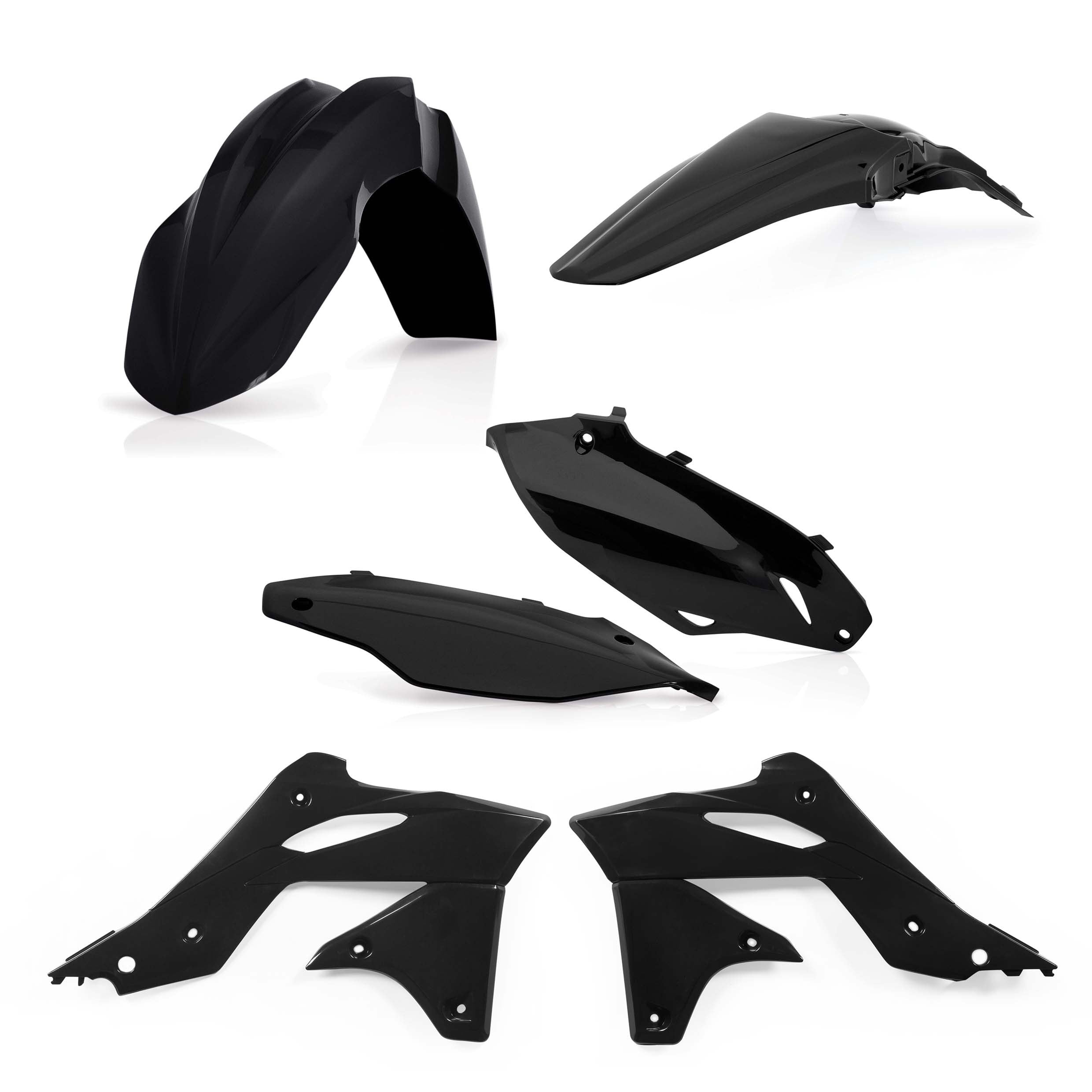 Acerbis Plastik Kit passend für Kawasaki schwarz / 4tlg.