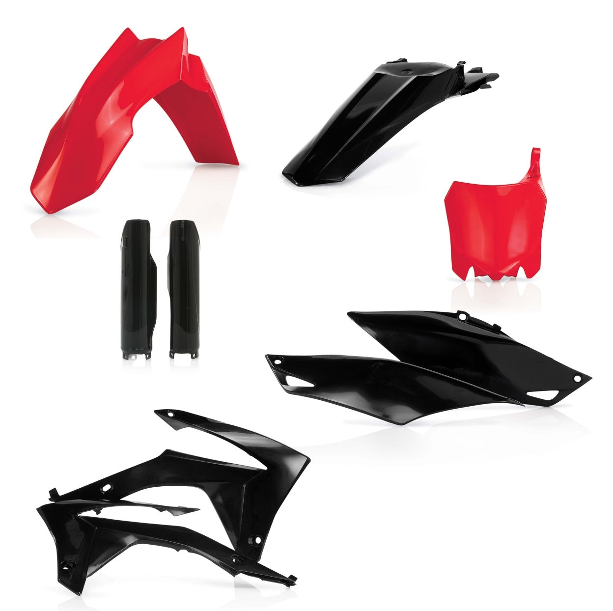 Acerbis Plastik Full Kit passend für Honda rot-schwarz / 6tlg.