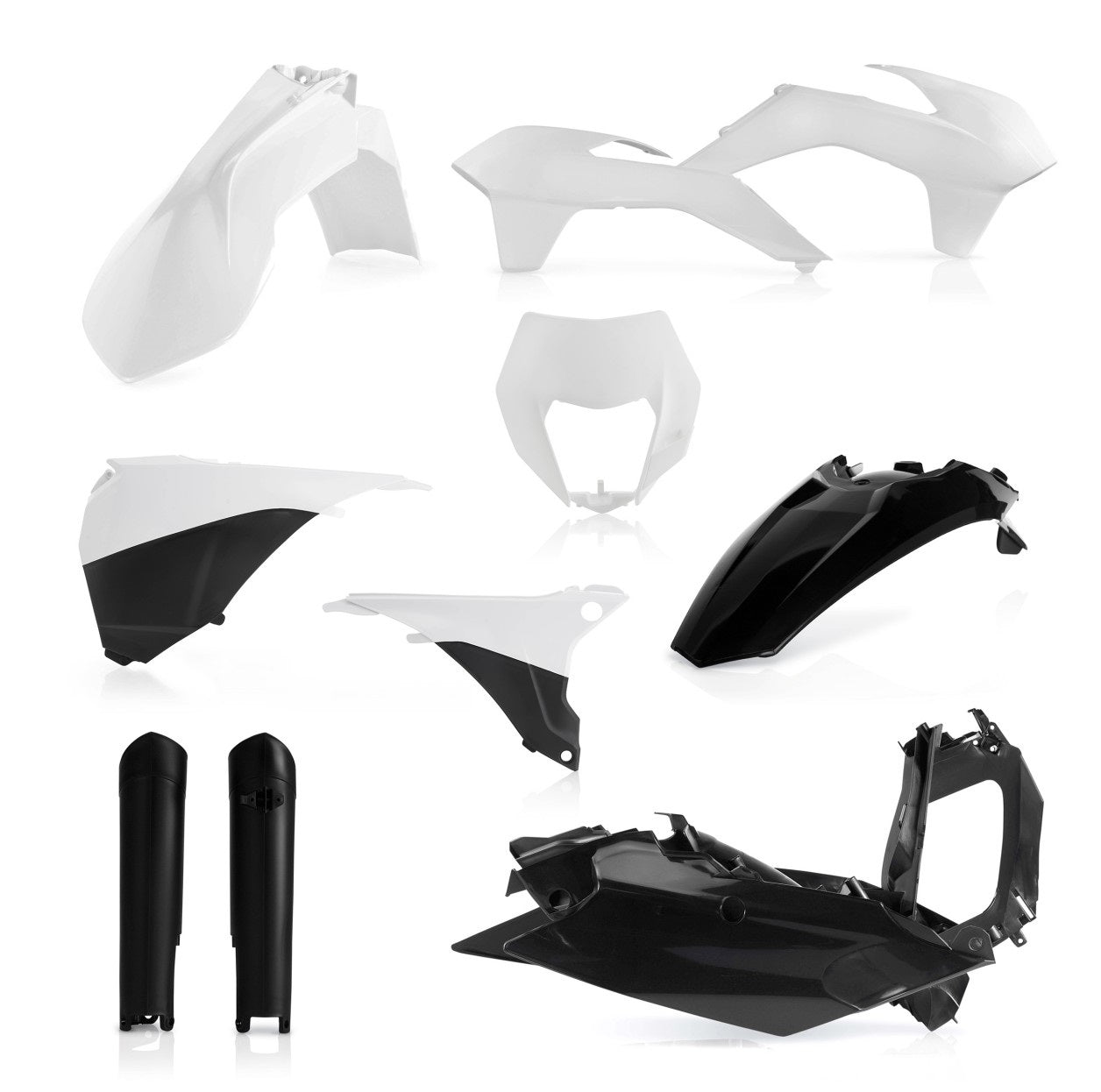 Acerbis Plastik Full Kit passend für KTM weiß-schwarz / 7tlg.