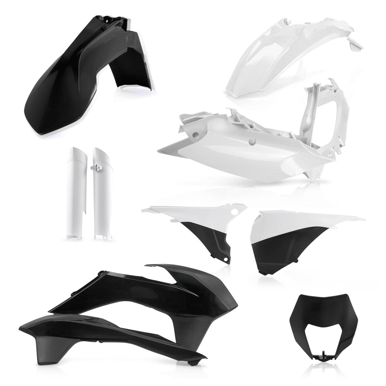 Acerbis Plastik Full Kit passend für KTM schwarz-weiß / 7tlg.