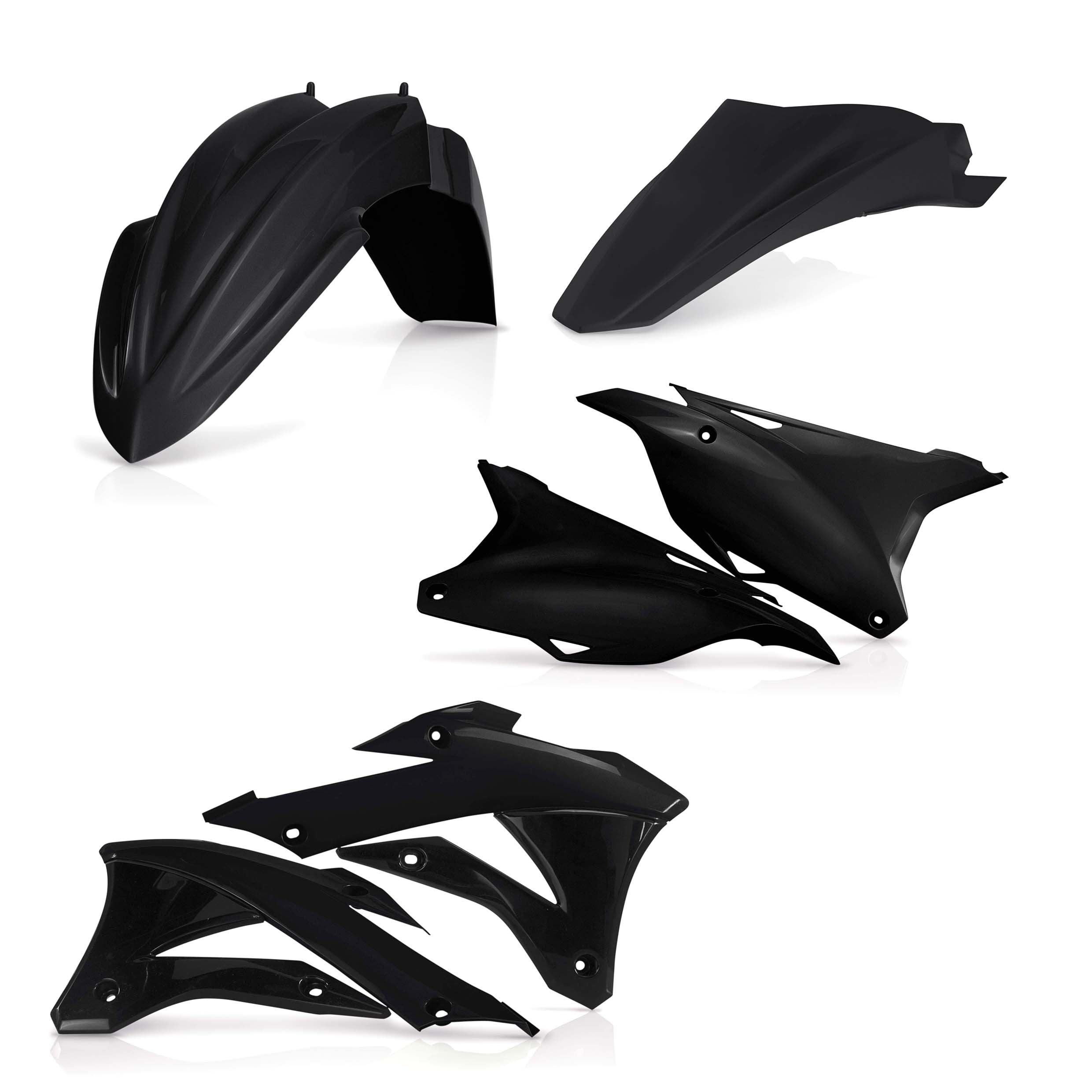 Acerbis Plastik Kit passend für Kawasaki schwarz / 4tlg.