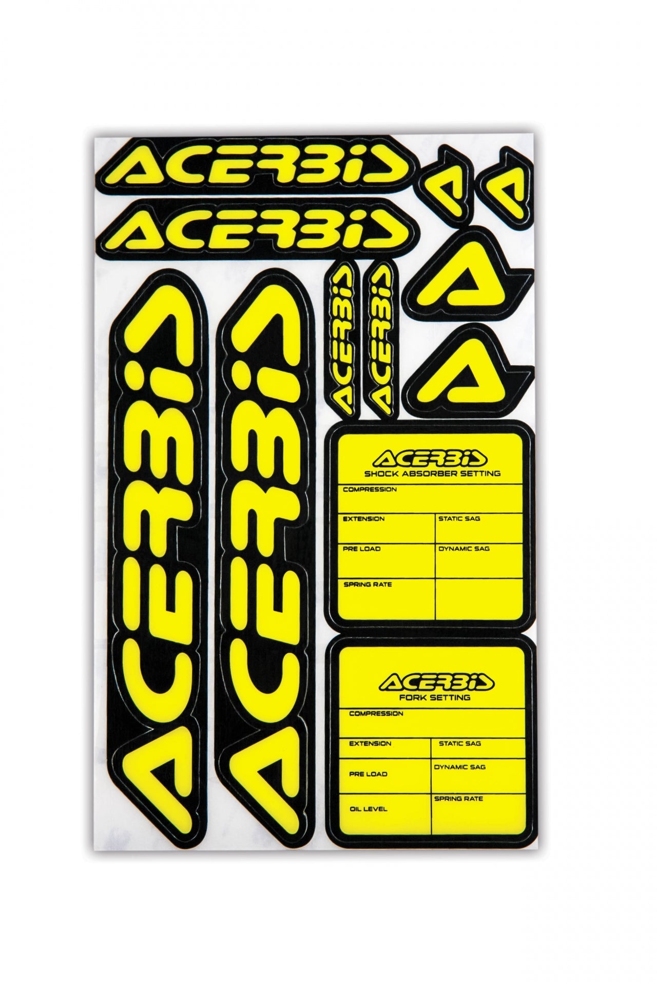 Acerbis Aufkleber Kit Logo gelb-schwarz