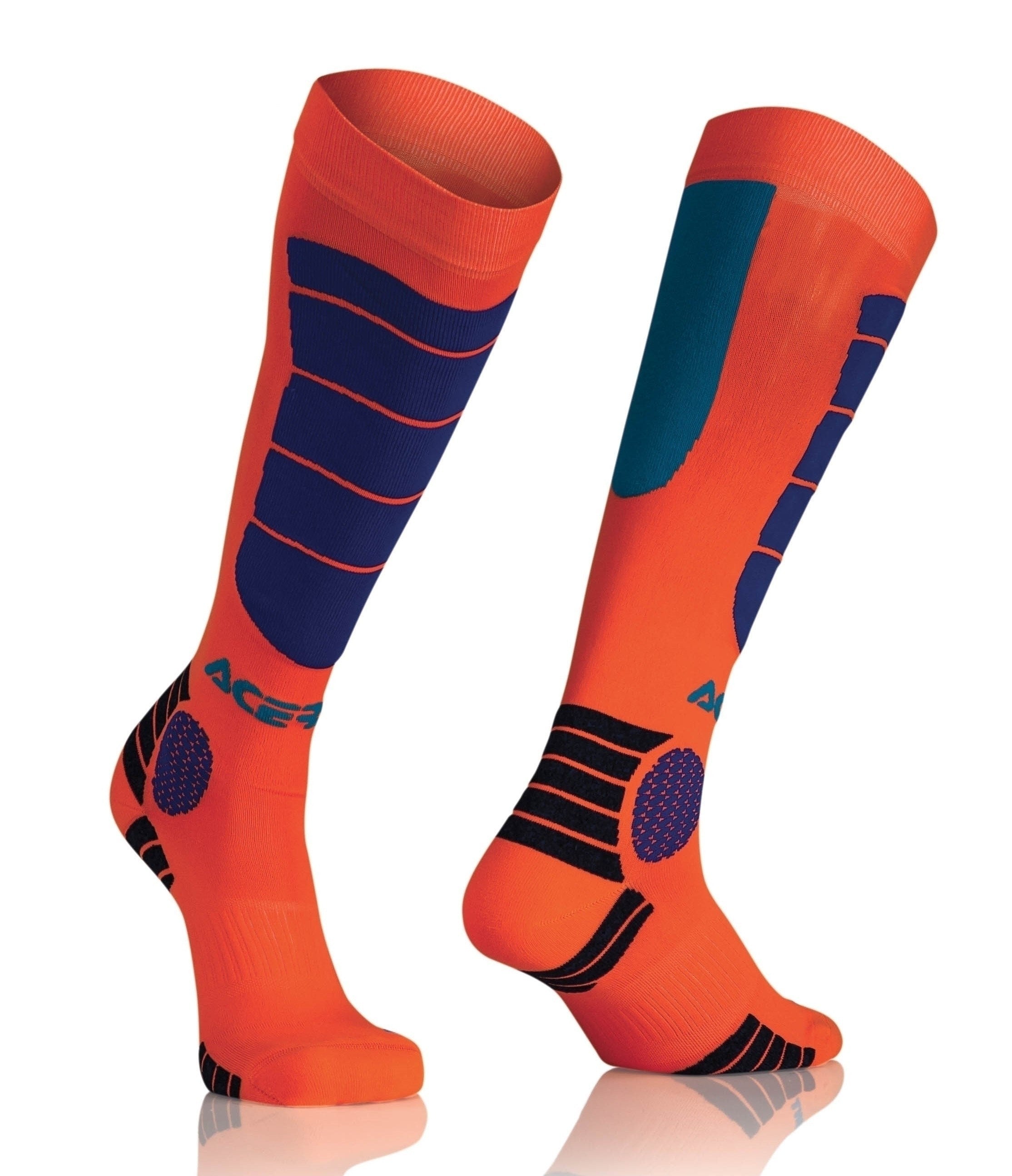 Acerbis Strumpf MX Impact Junior orange-fluo-blau