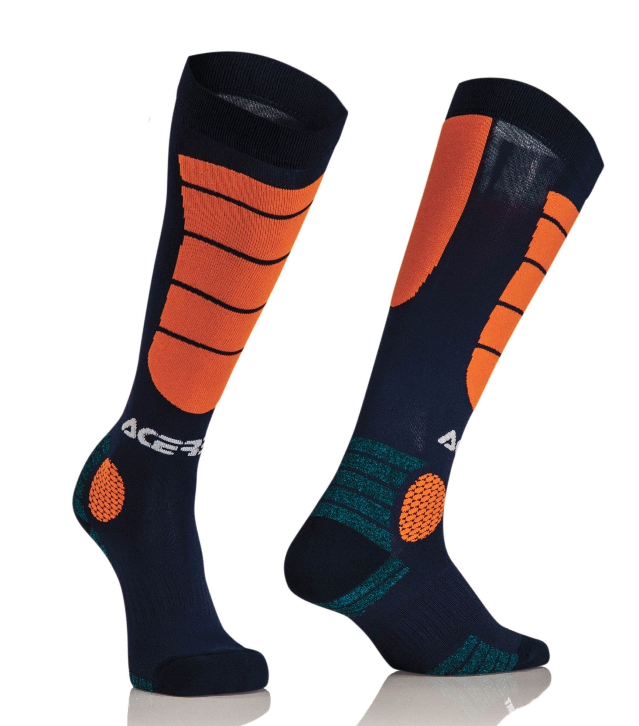 Acerbis Strumpf MX Impact blau-orange-fluo