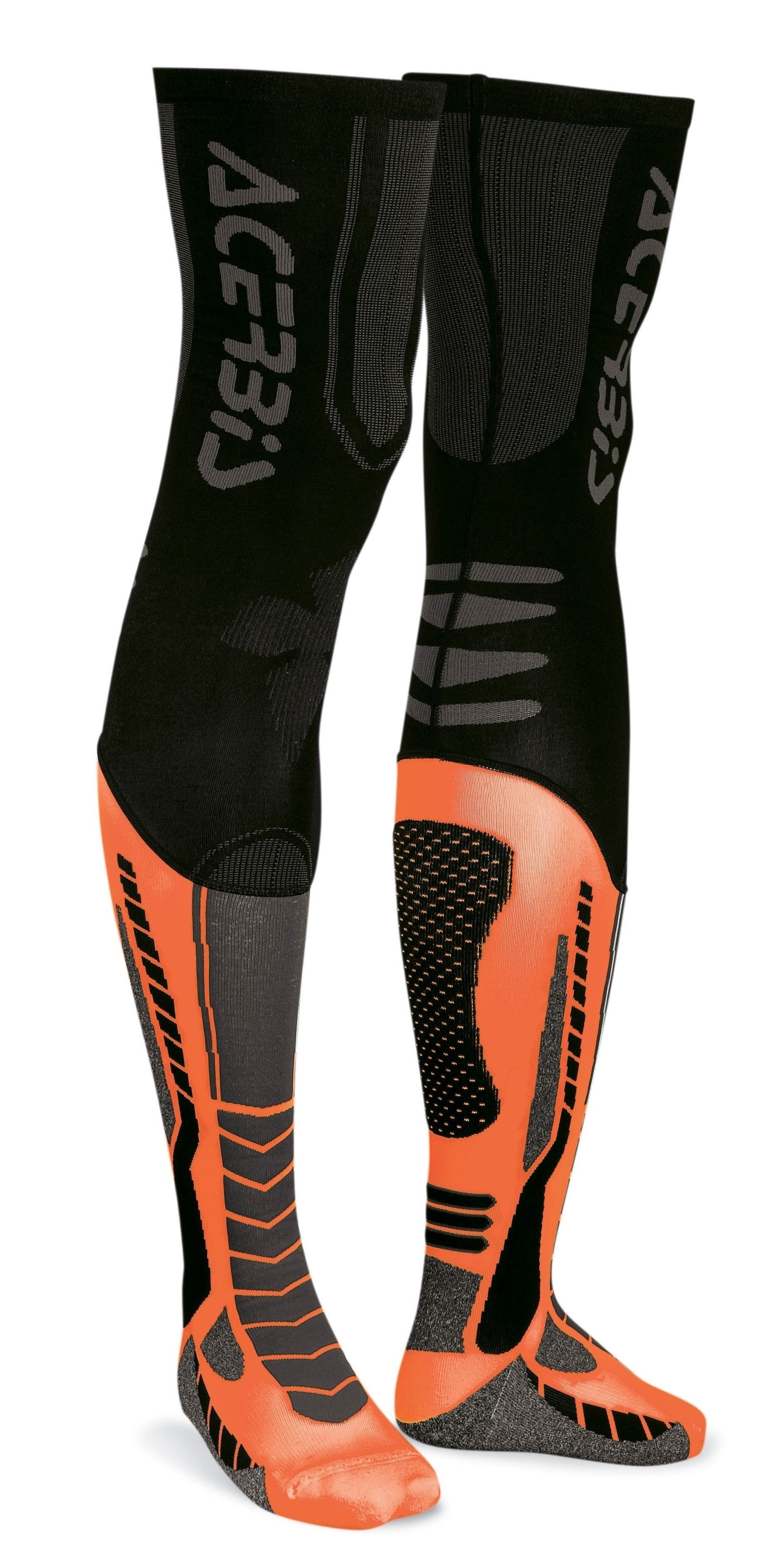 Acerbis Strumpf X-Leg Pro schwarz-orange-fluo