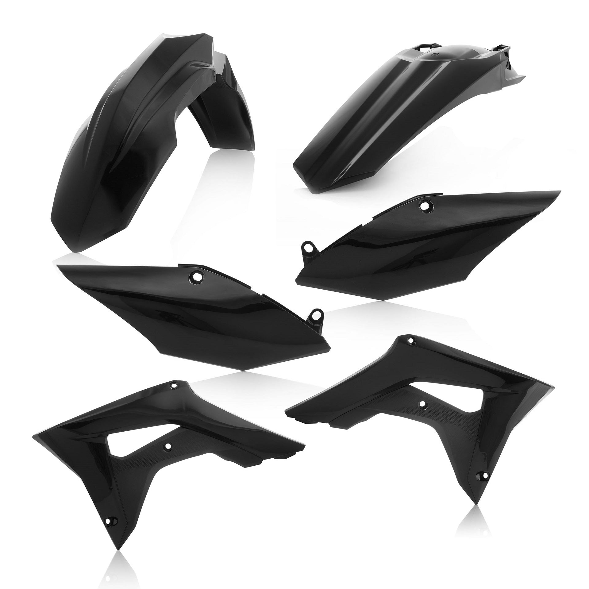 Acerbis Plastik Kit passend für Honda schwarz / 4tlg.