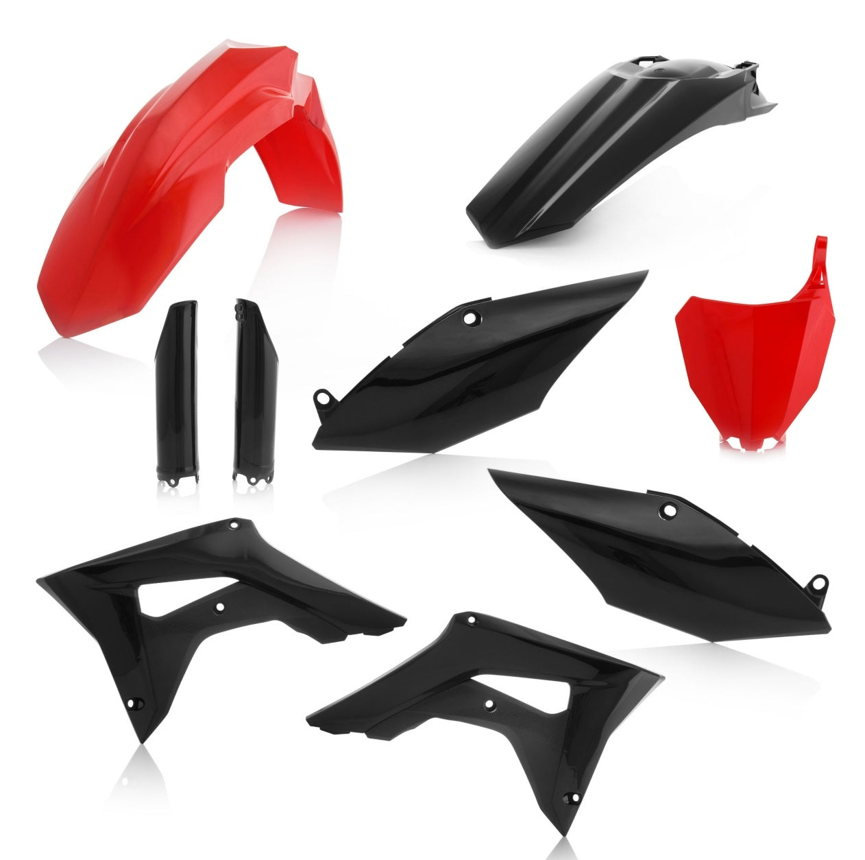 Acerbis Plastik Full Kit passend für Honda rot-schwarz / 6tlg.