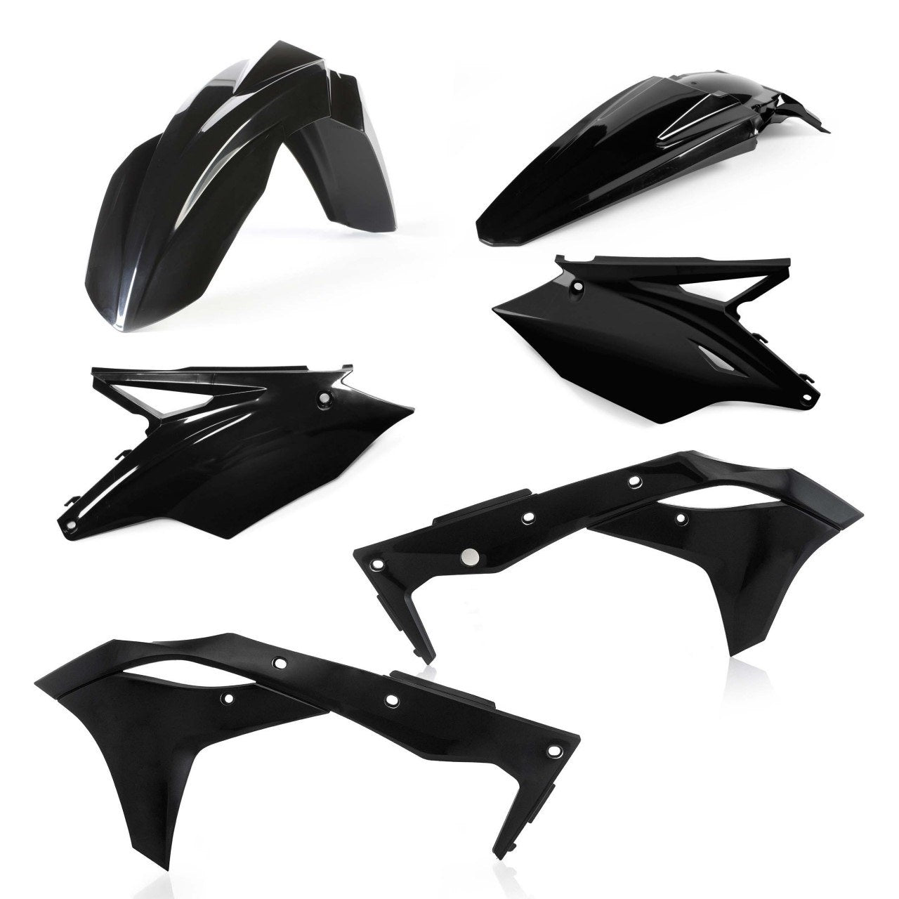 Acerbis Plastik Kit passend für Kawasaki schwarz / 4tlg.