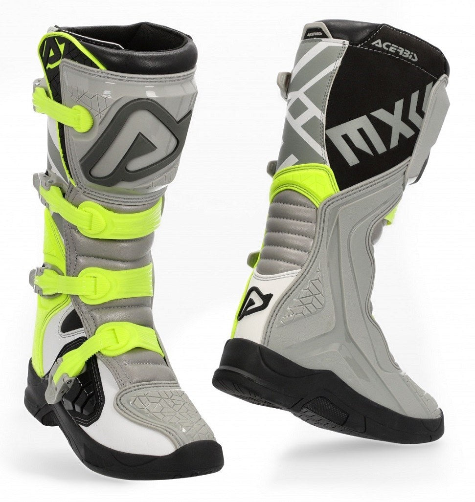 Acerbis Stiefel X-Team grau-gelb-fluo