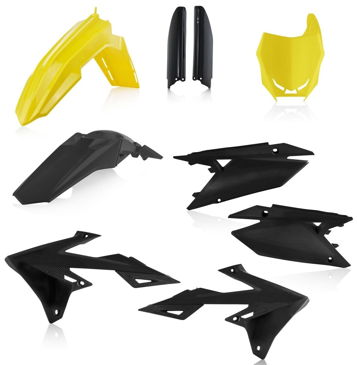 Acerbis Plastik Full Kit passend für Suzuki gelb-schwarz / 6tlg.