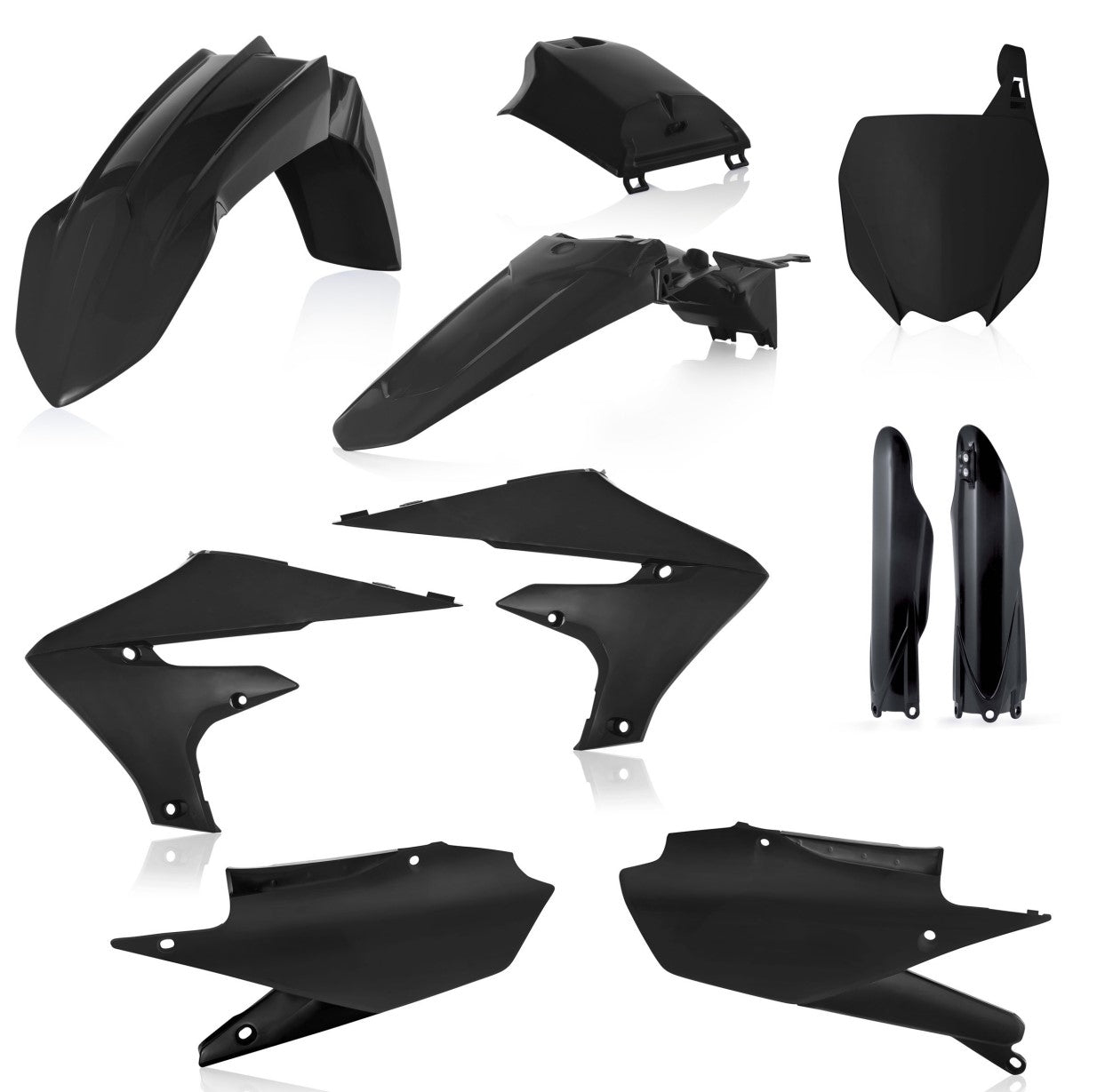 Acerbis Plastik Full Kit passend für Yamaha schwarz / 7tlg.
