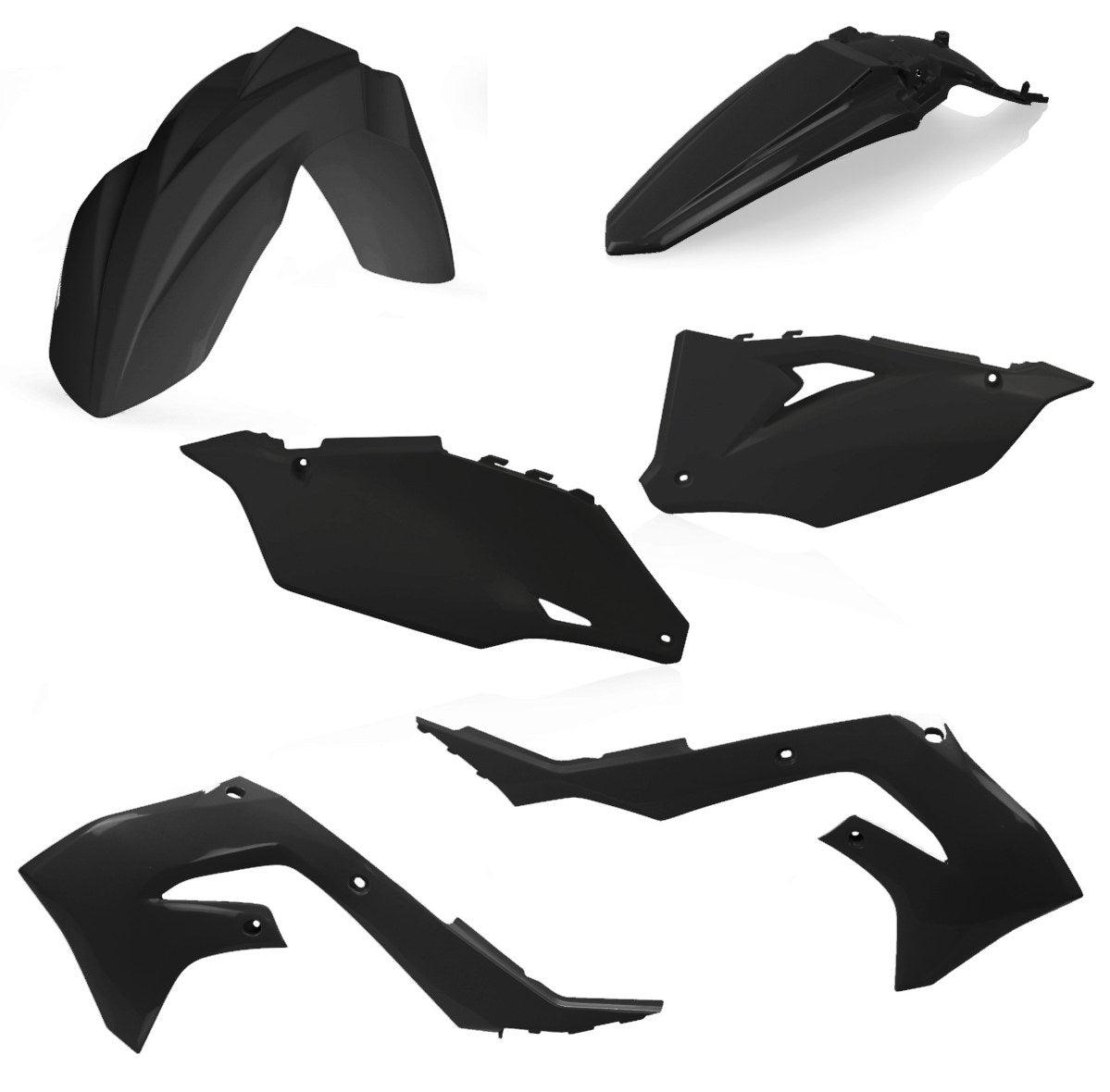 Acerbis Plastik Kit passend für Kawasaki schwarz / 4tlg.