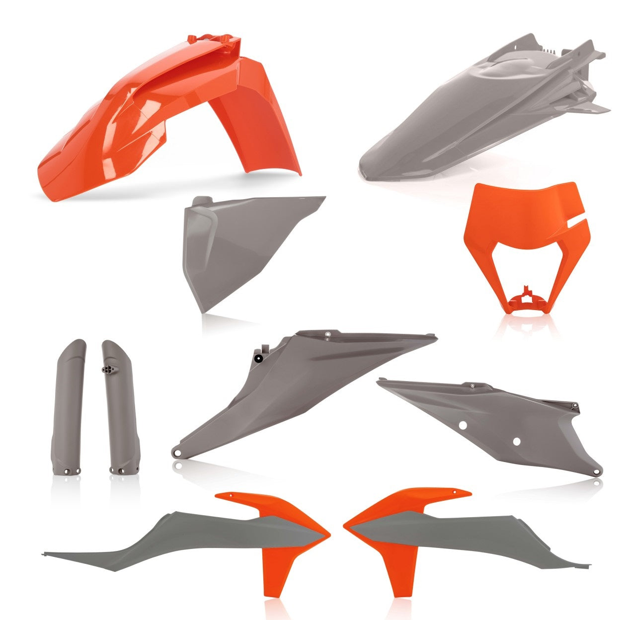 Acerbis Plastik Full Kit passend für KTM grau-orange / 7tlg.