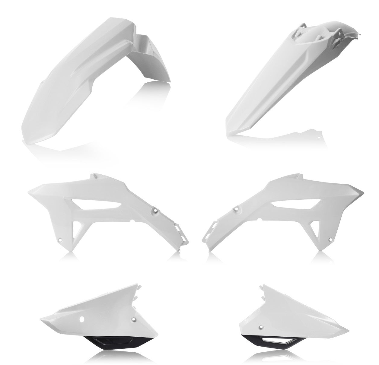 Acerbis Plastik Kit passend für Honda weiß-schwarz / 4tlg.