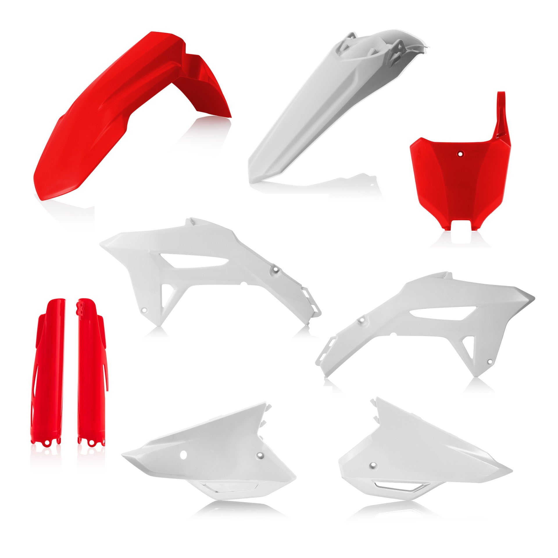 Acerbis Plastik Full Kit passend für Honda bordeaux -weiß / 6tlg.