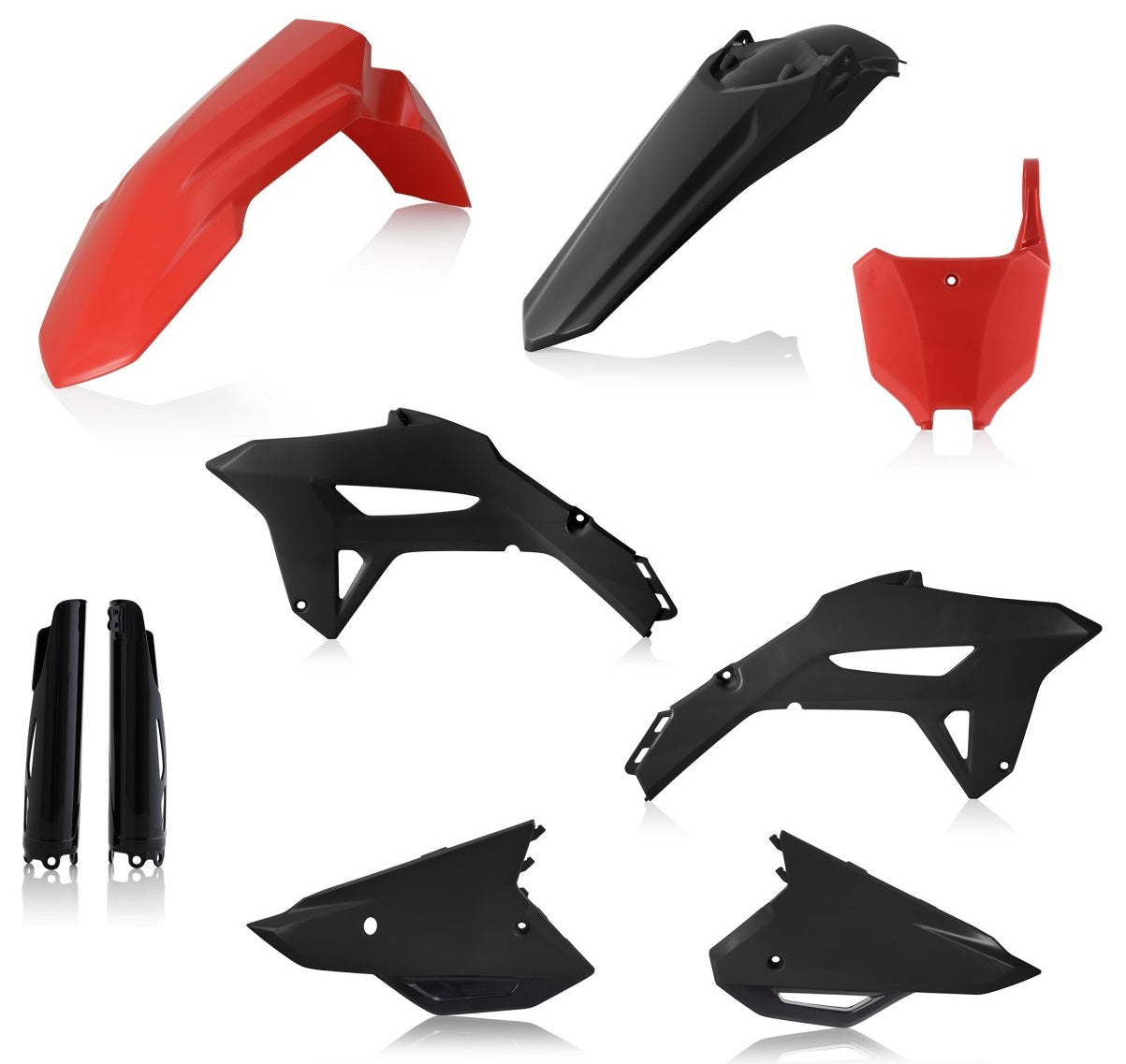 Acerbis Plastik Full Kit passend für Honda bordeaux-schwarz / 6tlg.