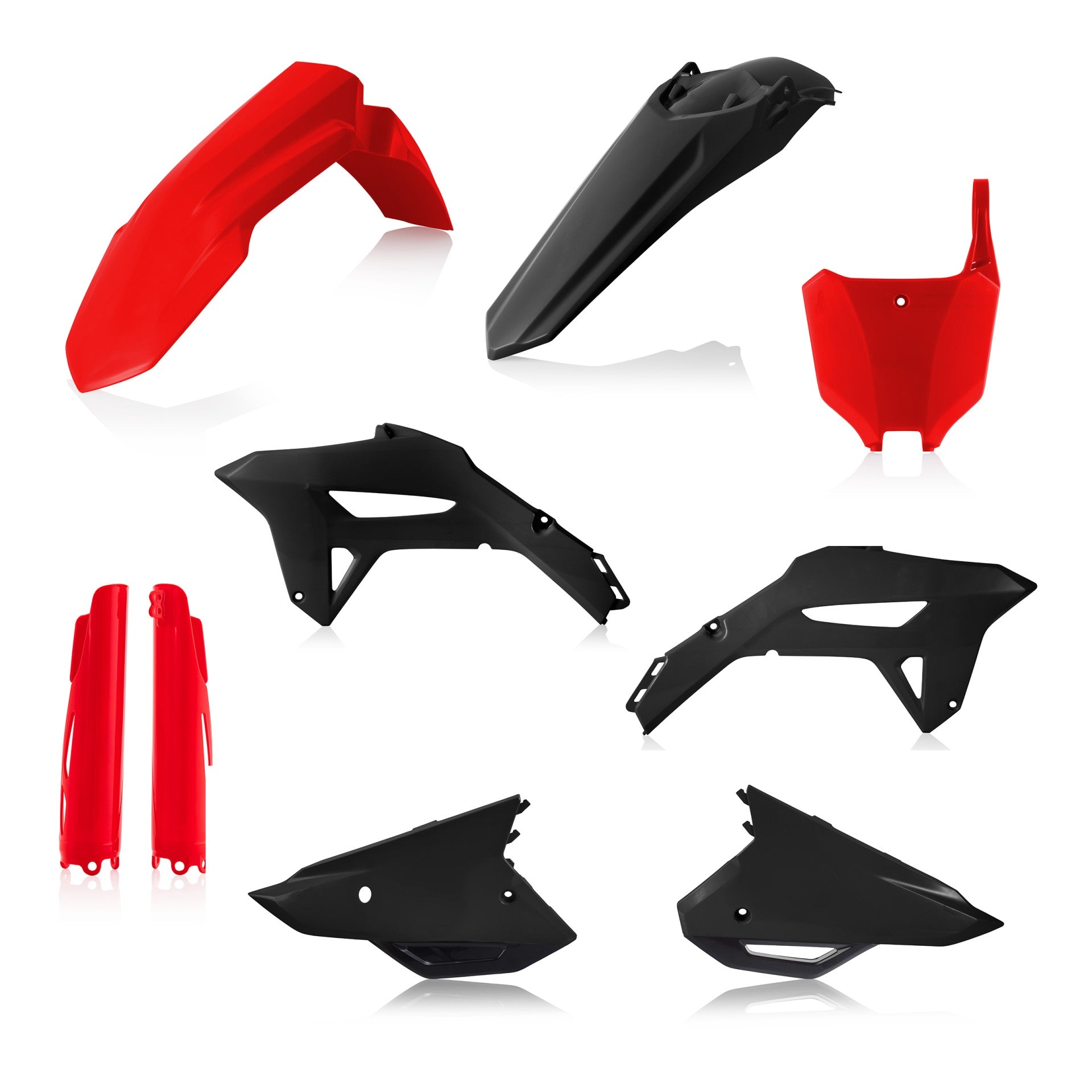 Acerbis Plastik Full Kit passend für Honda bordeaux-schwarz / 6tlg.