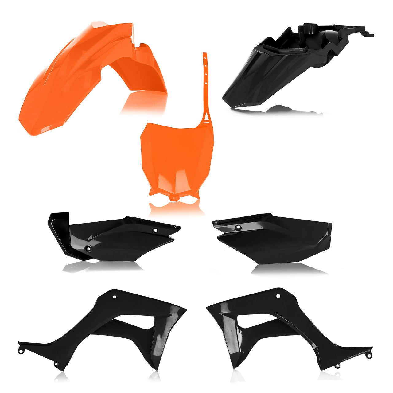 Acerbis Plastik Full Kit passend für Honda orange-schwarz / 5tlg.