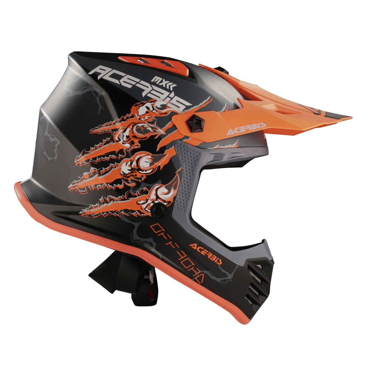 Acerbis Helm Profile Junior schwarz-orange-fluo matt