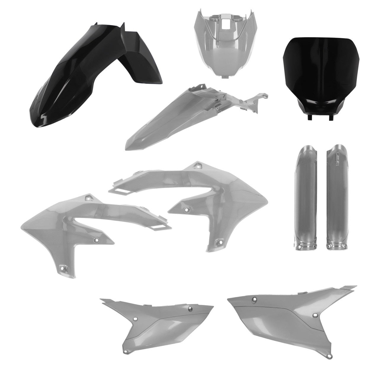 Acerbis Plastik Full Kit passend für Yamaha schwarz-grau / 7tlg.