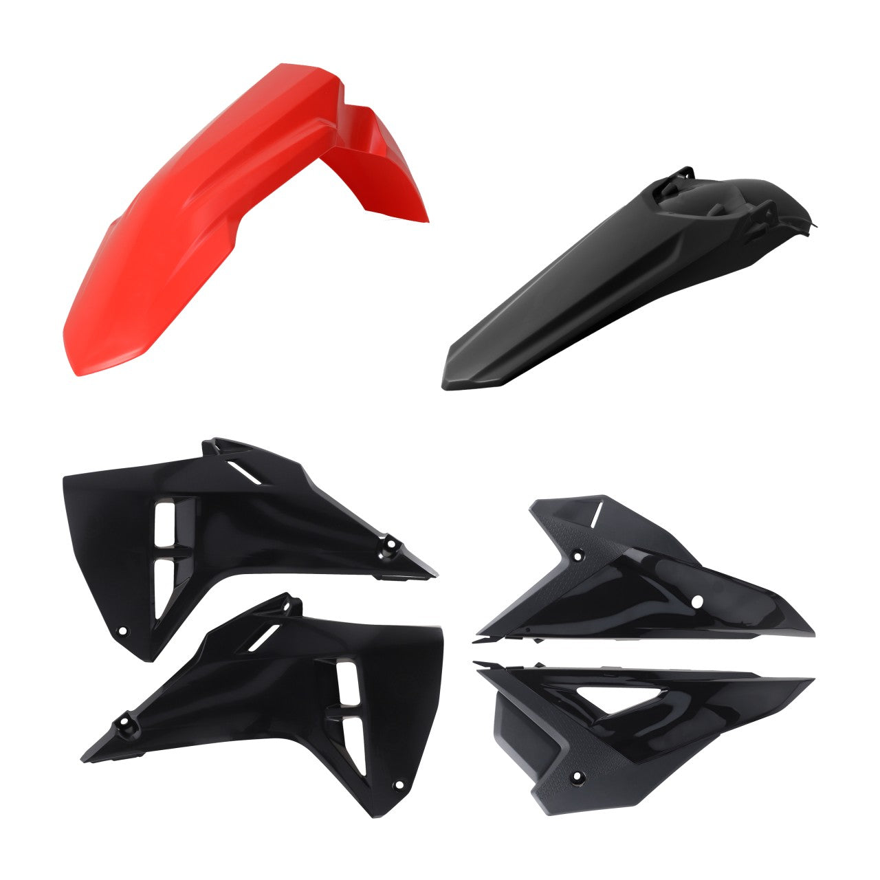 Acerbis Plastik Kit passend für Honda rot-schwarz / 4tlg.