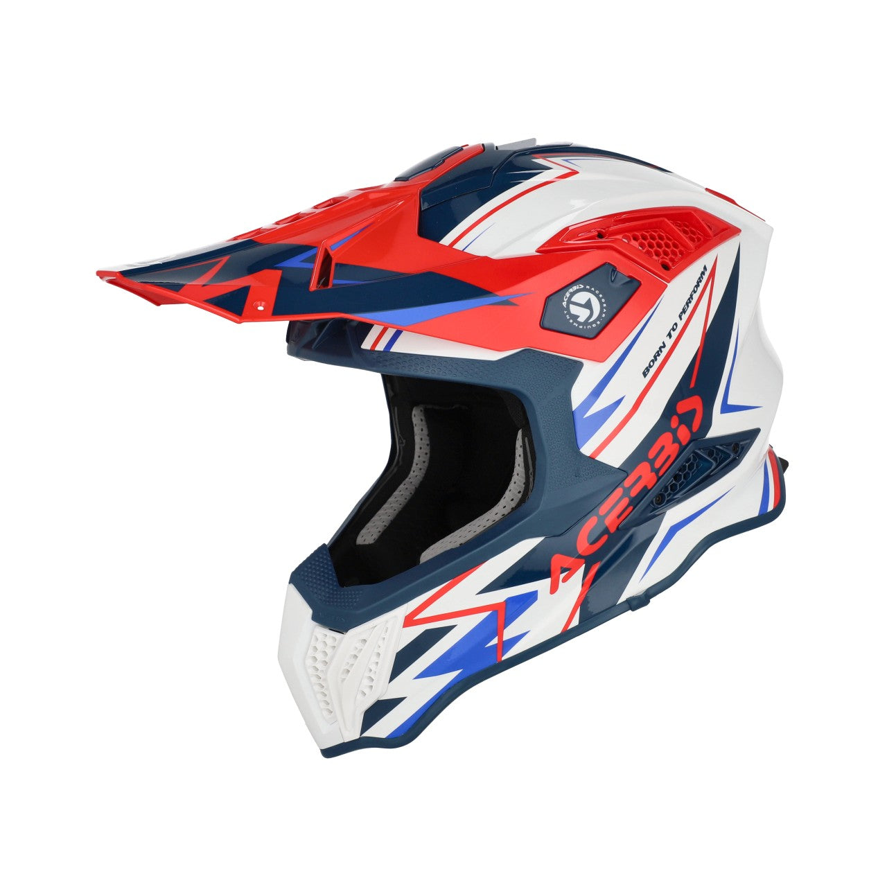 Acerbis Helm Airstrike-X weiß-blau-rot glossy