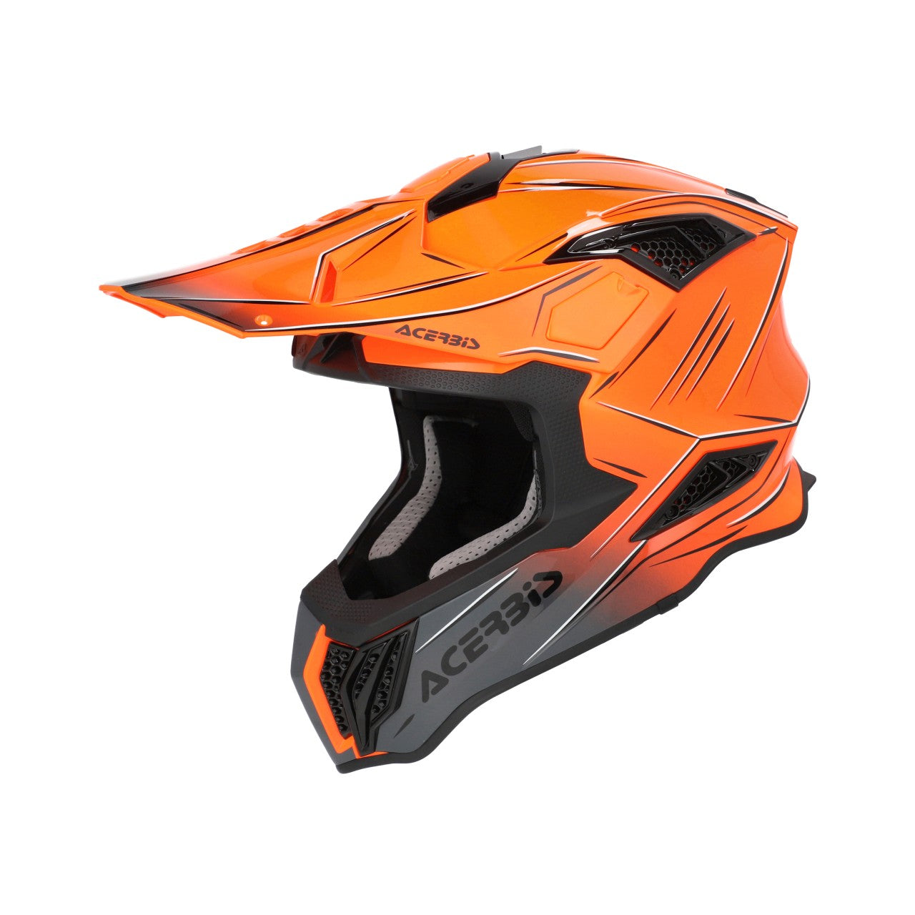 Acerbis Helm Airstrike-X orange-grau glossy