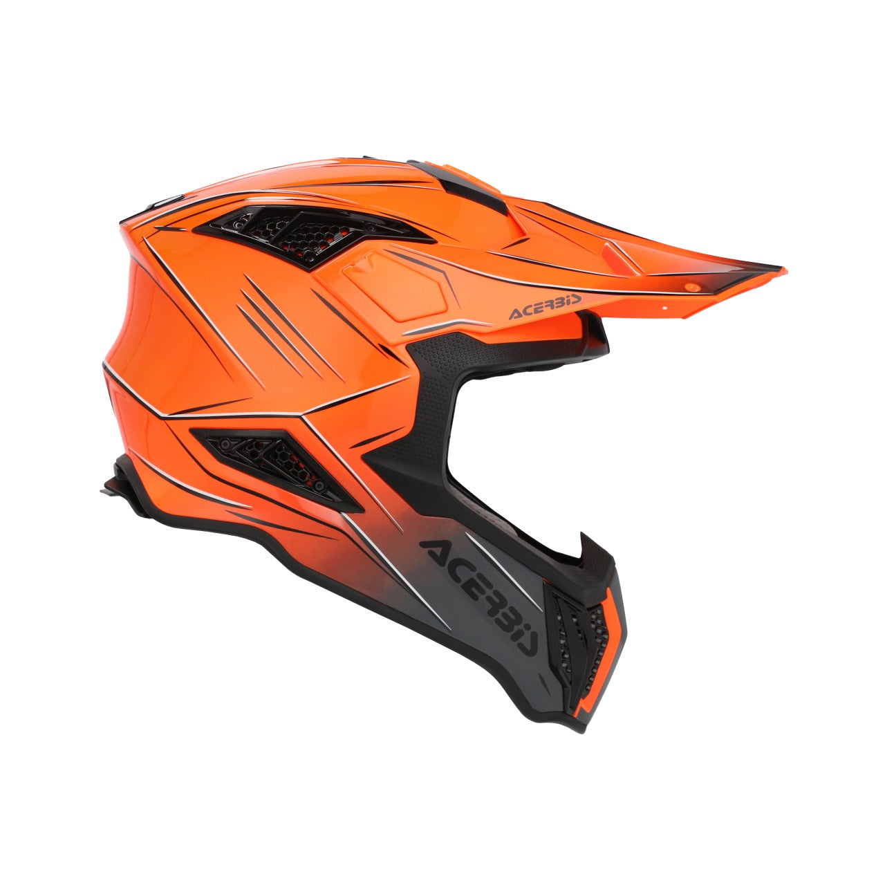 Acerbis Helm Airstrike-X orange-grau glossy