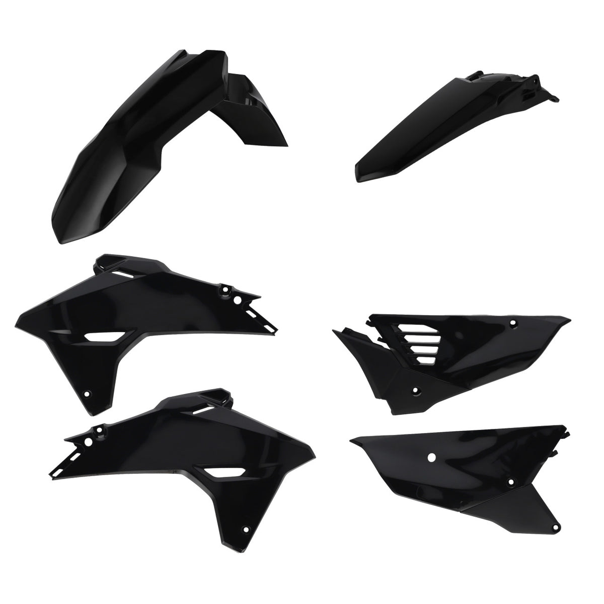 Kit de plástico Acerbis compatible con Honda negro / 4 piezas