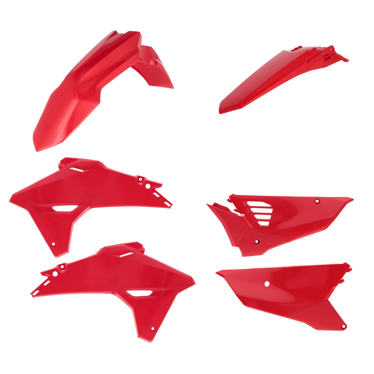 Kit plastica Acerbis compatibile con Honda, rosso / 4 pezzi