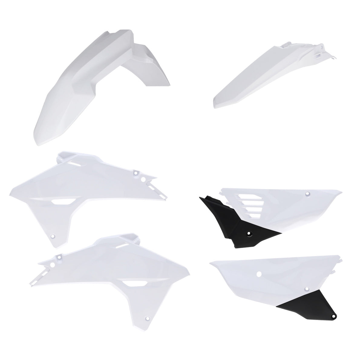 Kit de plástico Acerbis compatible con Honda blanco-negro / 4 piezas