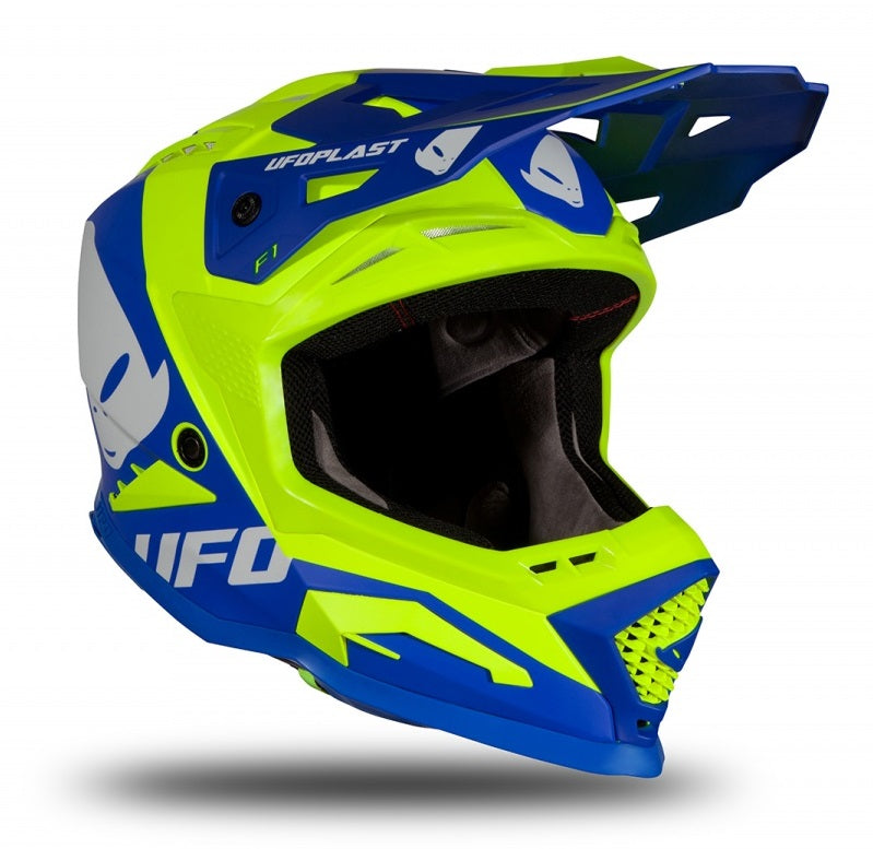 SALE% - UFO Helm Echus blau-gelb-fluo matt