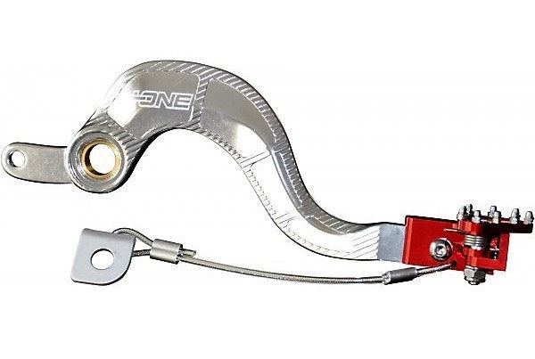 SALE% - H-ONE Fußbremshebel Race passend für Suzuki silber-rot