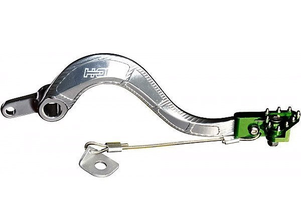 SALE% - H-ONE Fußbremshebel Race passend für Kawasaki silber-gruen