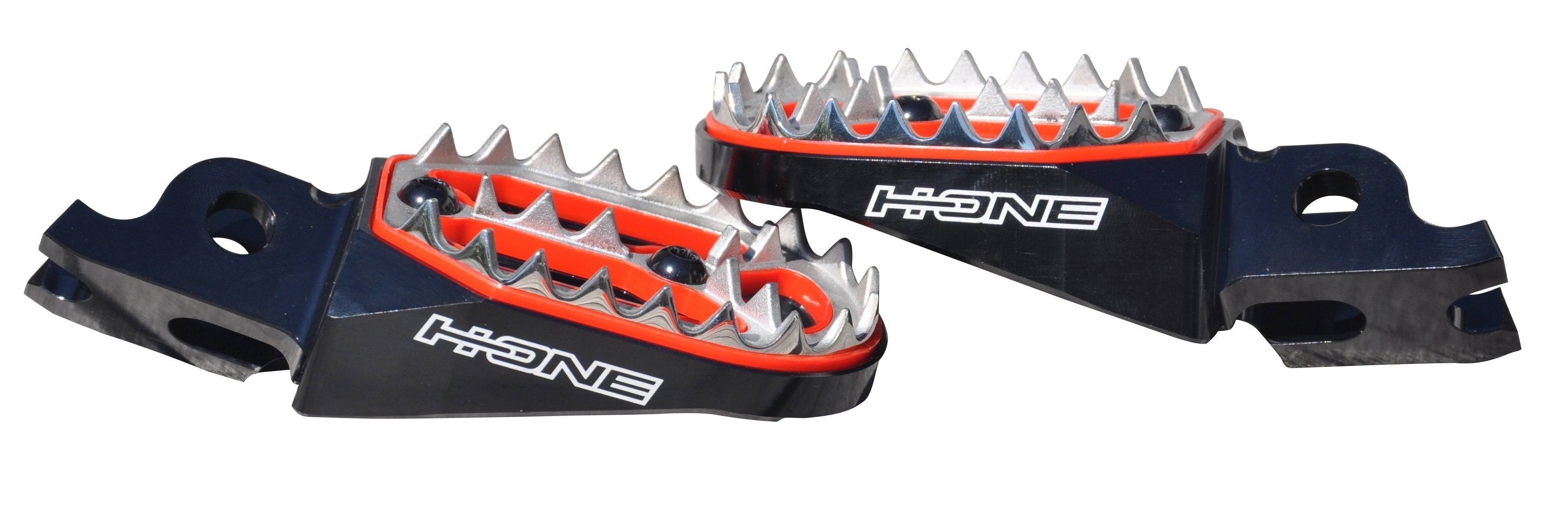 H-ONE Fußrasten Pro passend für Honda / Kawasaki schwarz-rot