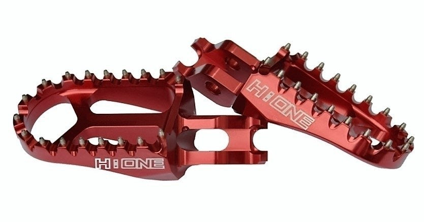 H-ONE footrests Y10 suitable for Honda / Kawasaki red