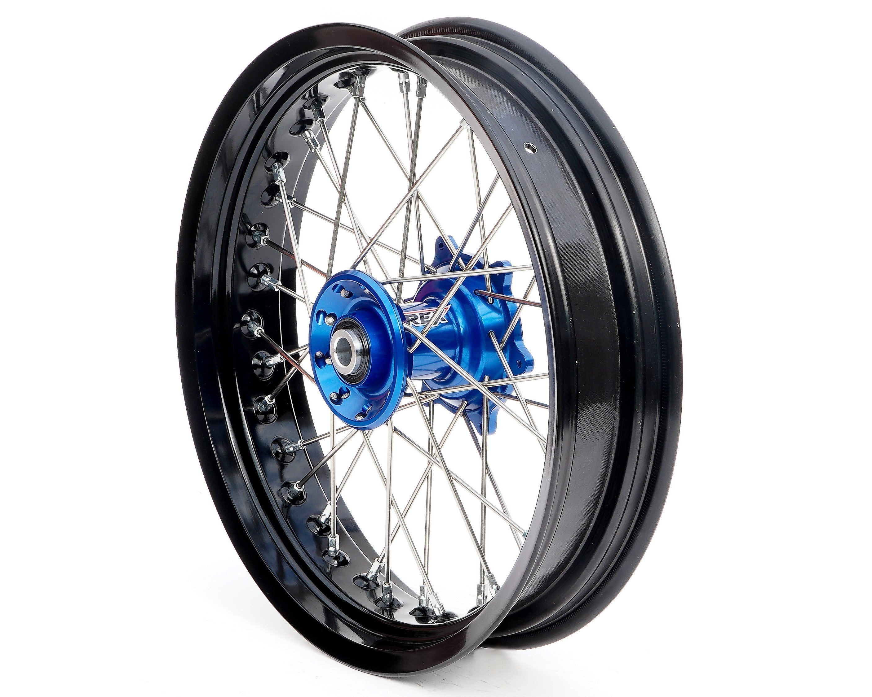 REX Rad 17x3.50 passend für Yamaha / Fantic 22MM schwarz-blau
