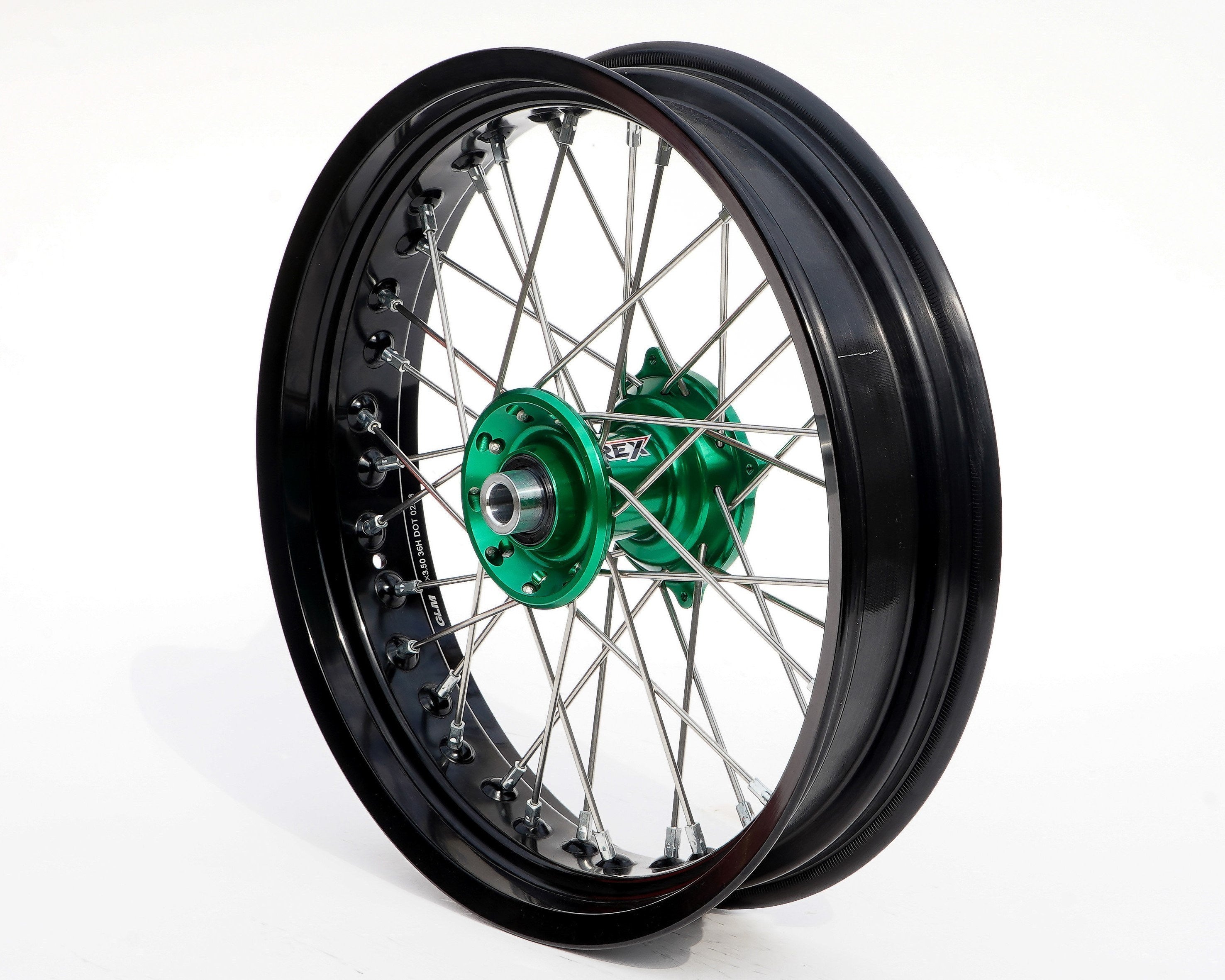 REX Rad 17x3.50 passend für Kawasaki 20MM schwarz-grün