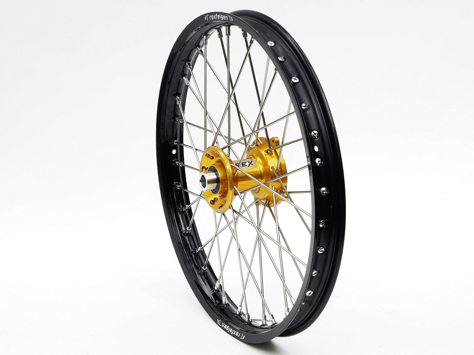 REX Rad 21x1.60 vorne passend für Suzuki 22MM schwarz-gold