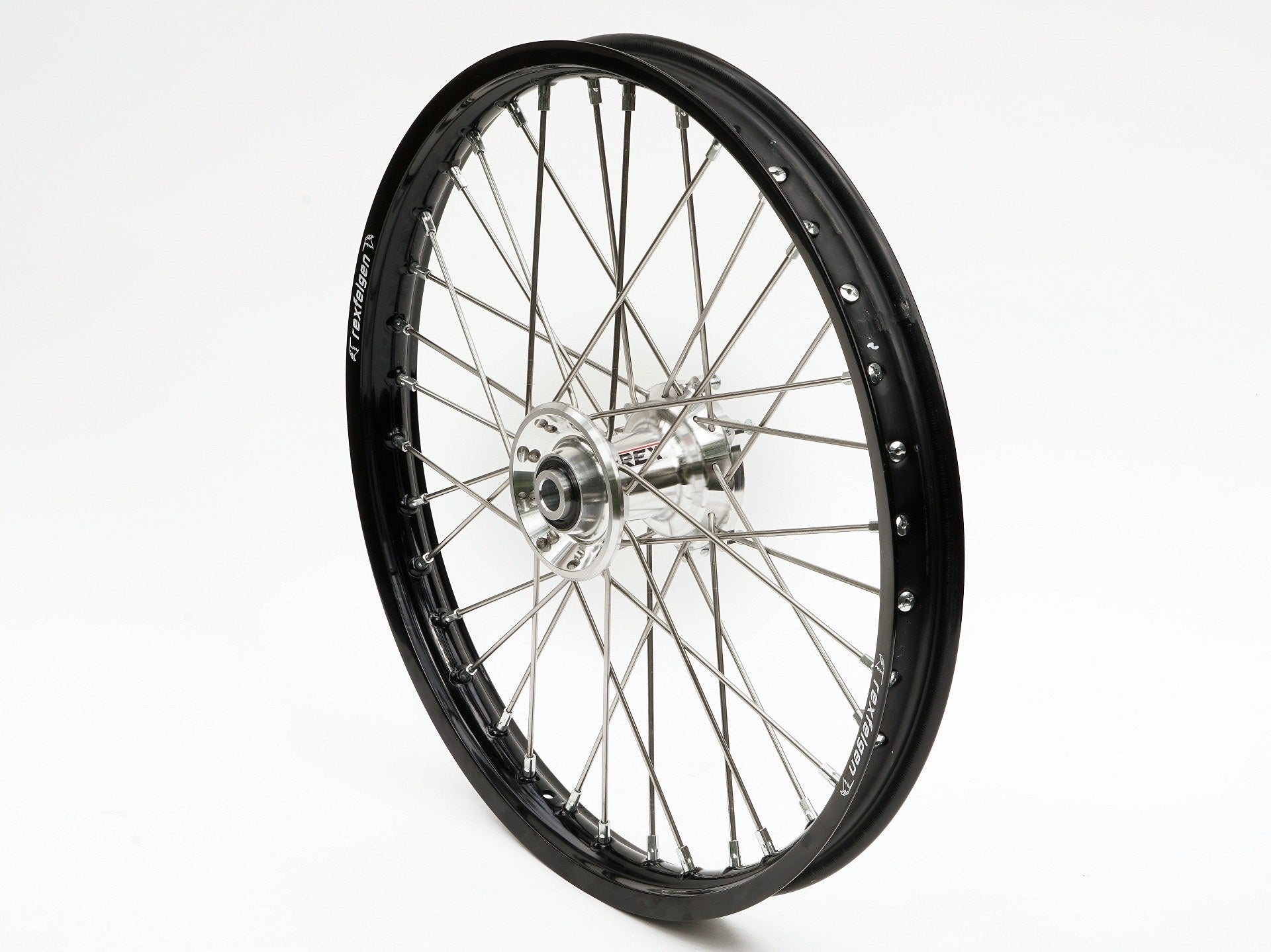 REX Rad 21x1.60 vorne passend für KTM / Husqvarna / GasGas 22MM schwarz-silber